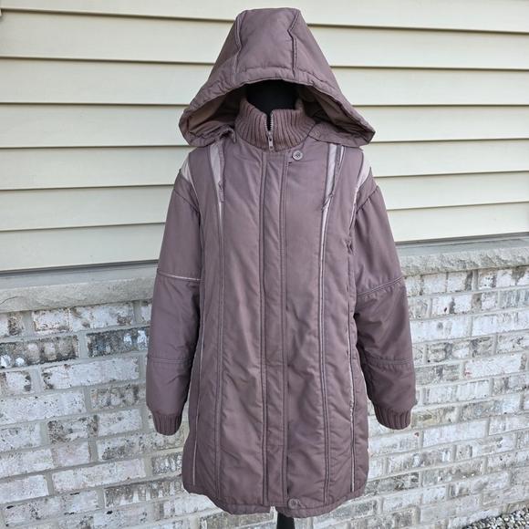 Reef II Jackets & Blazers - Vintage Reef II Mauve Long Hooded Winter Coat – Made in Korea – Size 14